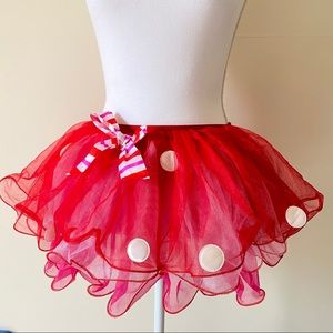 Candyland Christmas Halloween Red Pink White Tutu